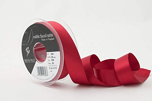 Berisfords 3501 Satinband 25 mm scarletberry 908 10,5 x 10,5 x 3 cm Double Face Poly Satinband, Scarlet Berry von Berisfords