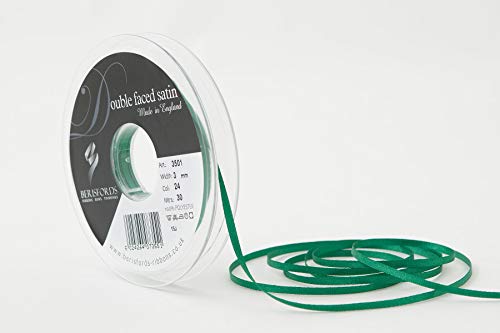 Berisfords 3501 Satinband 3 mm Flasche 24 10,5 x 10,5 x 1,3 cm Double Face Poly Satinband, Flasche von Berisfords