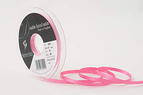 Berisfords 3501 Satinband 5 mm Sugar Pink 16 10 x 1 x 10 cm Double Face Poly Satinband, Zucker Rosa von Berisfords