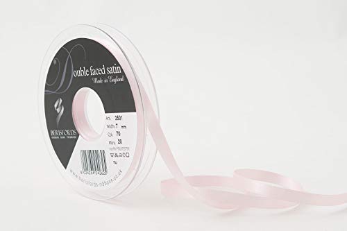 Berisfords 3501 Satinband 7 mm Hellrosa 70 10,5 x 10,5 x 1,4 cm Double Face Poly Satinband, Pale Pink von Berisfords