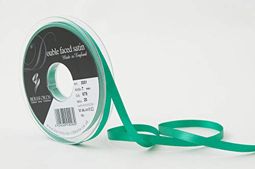 Berisfords Doppelseitiges Poly-Satinband, Sittich, 7 mm von Berisfords