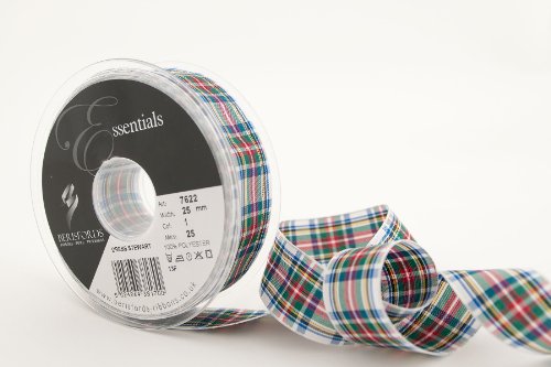 Berisfords Kleid Stewart Tartan Ribbon reel, 25mm x 25m. von Berisfords