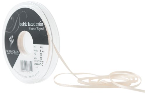 Berisfords Doppelseitiges Polyester-Satinband, 3 mm, Cremefarben Berisfords Doppelseitiges Polyester-Satinband, 3 mm, Cremefarben von Berisfords
