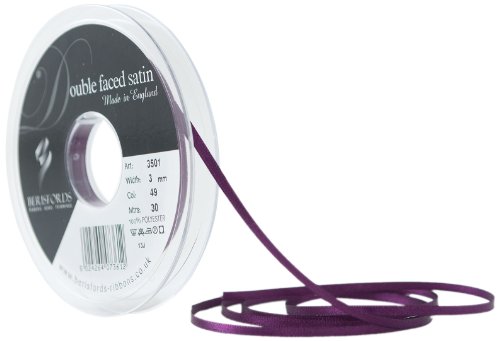 Berisfords 3501 Doppelseitiges Satinband, Polyester, Pflaume, 0,3 cm, 30 Berisfords 3501 Doppelseitiges Satinband, Polyester, Pflaume, 0,3 cm, 30 von Berisfords