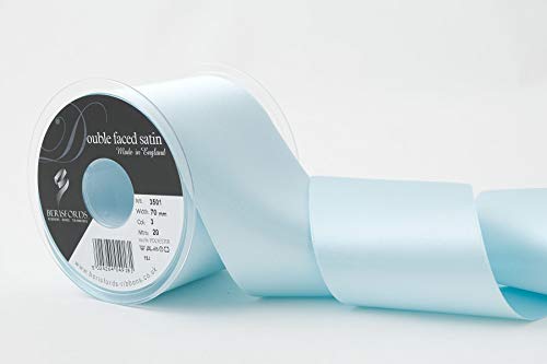 Berisfords Doppelseitiges Satinband, 70 mm x 20 m, Himmelblau Berisfords Doppelseitiges Satinband, 70 mm x 20 m, Himmelblau von Berisfords