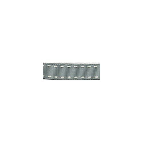 Berisfords Grob gewebtes Band mit eingefassten Kanten, 15 mm, Silbergrau/Elfenbein von Berisfords