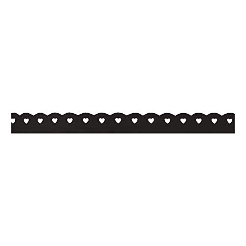 Berisfords SPITZENHERZ, Polyester, Schwarz, 10.2 x 3 x 10.2 cm von Berisfords