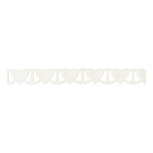 Berisfords Linking Herz, Polyester, Bridal White, 10.2 x 2.1 x 10,2 cm von Berisfords