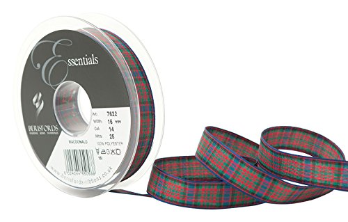 Berisfords Macdonald Schottenkaro, Polyester, 10,4 x 10,4 x 2 cm von Berisfords
