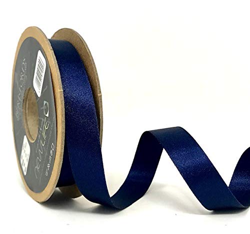 Berisfords NewLife Satinband, 15 mm, 100% recycelt, 20 m, Marineblau von Berisfords