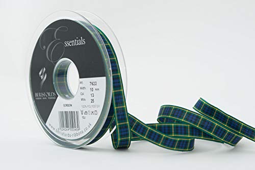 Berisfords Polyester Schottenmuster, Gordon, 10 mm Berisfords Polyester Schottenmuster, Gordon, 10 mm von Berisfords