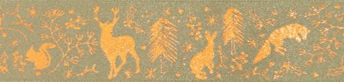 Berisfords Polyesterband, Khaki/Kupfer, 25 mm x 20 m Berisfords Polyesterband, Khaki/Kupfer, 25 mm x 20 m von Berisfords