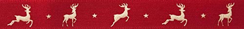Berisfords Polyesterband, rot/goldfarben, 15 mm x 20 m Berisfords Polyesterband, rot/goldfarben, 15 mm x 20 m von Berisfords