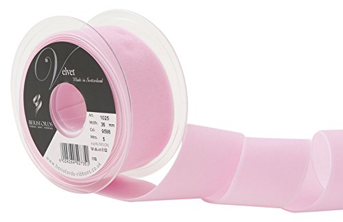 Berisfords Samtband, Baby Pink, 102 x 45 x 102 cm von Berisfords