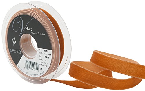 Berisfords Samtband, Kupfer, Breite 16 mm, Länge 5 m von Berisfords