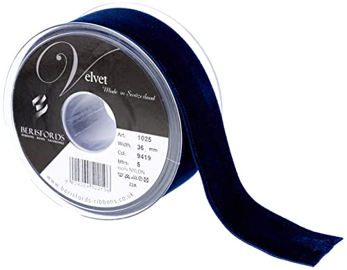 Berisfords Samtband, Marineblau, 36 mm x 5 m Berisfords Samtband, Marineblau, 36 mm x 5 m von Berisfords