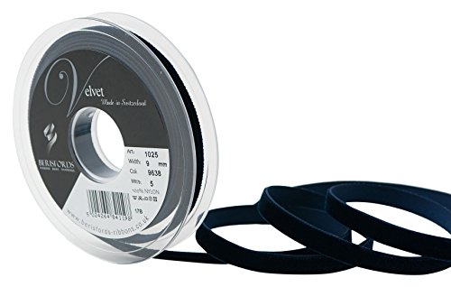 Berisfords Samtband, Samt, Nachtblau, 10.2 x 1.5 x 10.2 cm Berisfords Samtband, Samt, Nachtblau, 10.2 x 1.5 x 10.2 cm von Berisfords