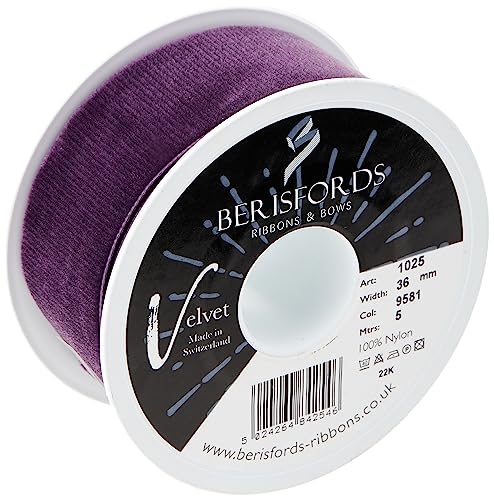 Berisfords Samtband, Samt, Pflaume, 10.2 x 4.5 x 10.2 cm Berisfords Samtband, Samt, Pflaume, 10.2 x 4.5 x 10.2 cm von Berisfords