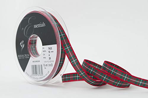 Berisfords Schleifenband aus Polyester mit Schottenkaro, 10 mm Berisfords Schleifenband aus Polyester mit Schottenkaro, 10 mm von Berisfords