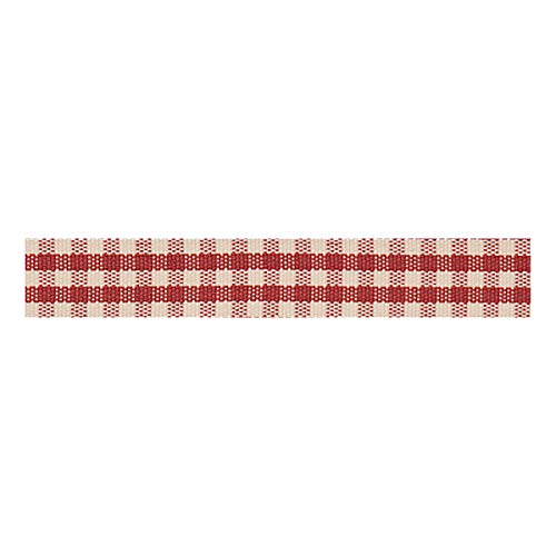 Berisfords Schleifenband mit Gingham-Muster, Polyester, Elfenbeinfarben/Dusky Pink, 10.2 x 2.1 x 10,2 cm von Berisfords