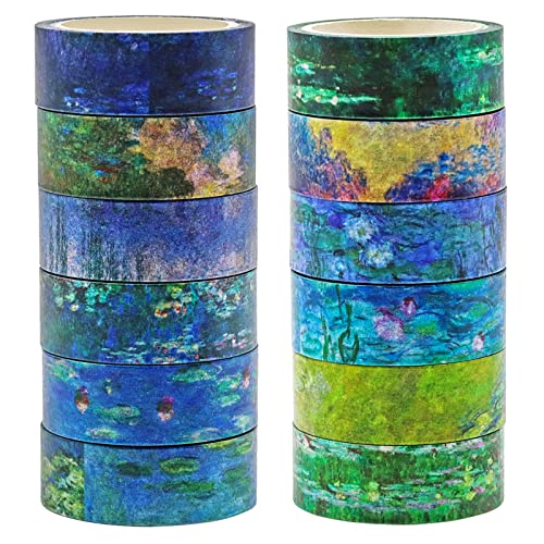 Berkin Arts 12 Rollen Kunst Washi Tape Blume Dekorative Washi Masking Klebeband Set, 15 MM Breite DIY Papier Handwerk Aufkleber, Dekobandverschönern Bullet Journals Vintage Claude Monet Painting Berkin Arts 12 Rollen Kunst Washi Tape Blume Dekorative Washi Masking Klebeband Set, 15 MM Breite DIY Papier Handwerk Aufkleber, Dekobandverschönern Bullet Journals Vintage Claude Monet Painting von Berkin Arts