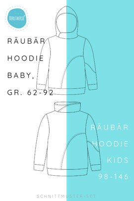 Räubärhoodie Baby+Kids Gr. 62-146 von Berlinerie