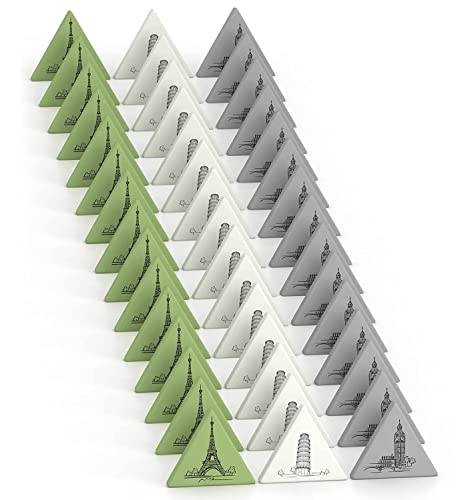 Berlingo Radiergummi Set, 45 Stück, dreieckig, thermoplastisch, 55x55x9 mm, für das Büro, das Home Office oder die Schule und Uni, Serie Dreieck XL von Berlingo