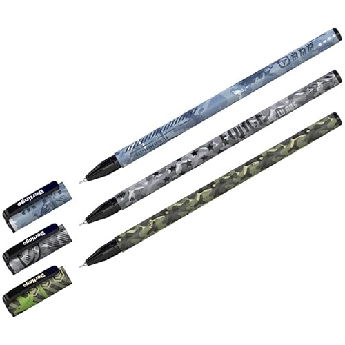 Berlingo Kugelschreiber Set, 1 Stück, mit Kappe, Mehrfarben, 0,5 mm Strichbreite, für das Büro, das Home Office oder die Schule und Uni, Serie Military Berlingo Kugelschreiber Set, 1 Stück, mit Kappe, Mehrfarben, 0,5 mm Strichbreite, für das Büro, das Home Office oder die Schule und Uni, Serie Military von Berlingo