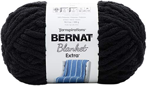 Bernat 16102727033 Decke Extra Garn, Polyester, Schwarz, 300g von Bernat