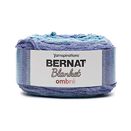 Bernat 16103636010 Blanket Garn, Polyester, Ombre in Blau, 201 Meter von Bernat