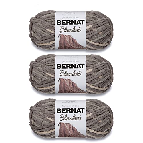 Bernat 16120000001B03 Decke Garn, Polyester, Silberfarbener Stahl, 3 Pack von Bernat