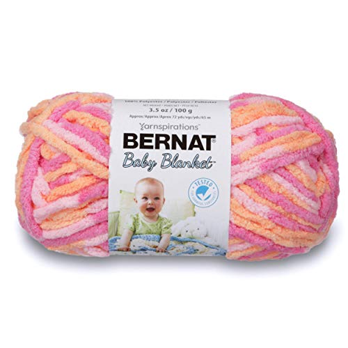 Bernat 65 m 100 g kleine Polyester Baby Decke Ball von Garn, Peachy/Mehrfarbig von Bernat