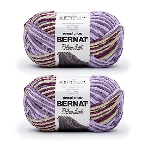 Bernat Blanket Amethyst Garn – 2 Stück 300 g – Polyester – 6 Super Bulky – 220 Meter – Stricken/Häkeln von Bernat