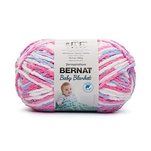 Bernat Babydecke BB Pink/Blau Ombre Garn – 1 Packung mit 300 g – Polyester – #6 Super Bulky – 220 Meter – Stricken/Häkeln von Bernat