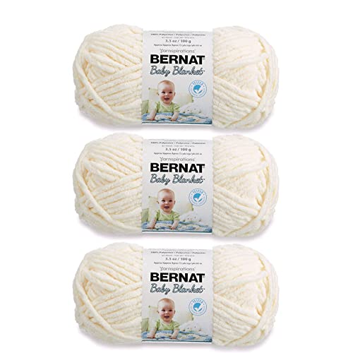 Bernat Babydecke, Vanille-Garn, 3 Stück, 100 g, Polyester, 6 Super sperrig, 72 Meter, Stricken/Häkeln Bernat Babydecke, Vanille-Garn, 3 Stück, 100 g, Polyester, 6 Super sperrig, 72 Meter, Stricken/Häkeln von Bernat