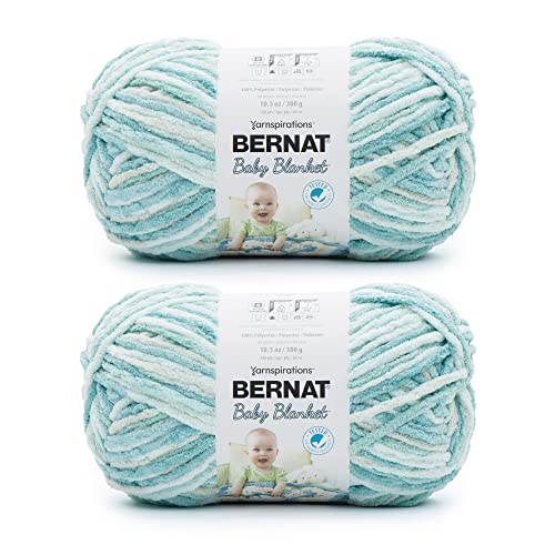 Bernat Babydecke BB-Garn, 2 Stück, blau-grün, 2 Stück von Bernat
