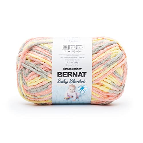 Bernat Babydecke BB Spring Blossom Garn – 1 Packung mit 300 g – Polyester – #6 Super Bulky – 220 Meter – Stricken/Häkeln von Bernat