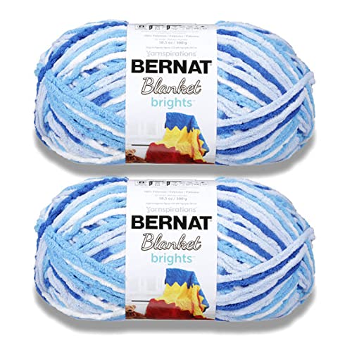 Bernat Blanket Brights Waterslide Varg Garn – 2 Packungen mit 300 g – Polyester – 6 Super Bulky – 220 Meter – Stricken/Häkeln von Bernat