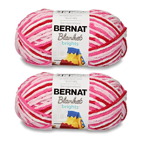 Bernat Blanket Brights Raspberry Ribbon Varg Garn – 2 Packungen mit 300 g – Polyester – 6 super sperrig – 220 Meter – Stricken/Häkeln Bernat Blanket Brights Raspberry Ribbon Varg Garn – 2 Packungen mit 300 g – Polyester – 6 super sperrig – 220 Meter – Stricken/Häkeln von Bernat