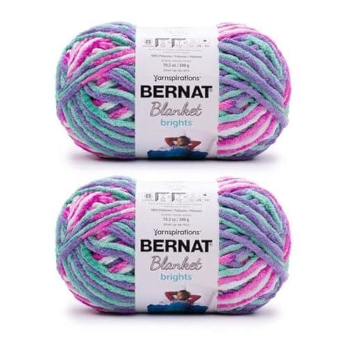 Bernat Blanket Brights Unicorn Brights Garn, 300 g, Polyester, 6 Stück, Stricken/Häkeln von Bernat