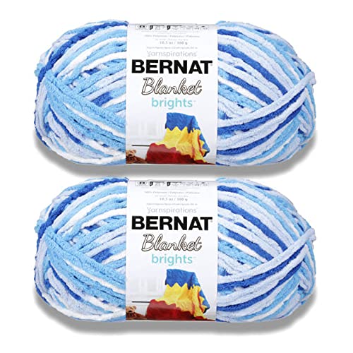 Bernat Blanket Brights Waterslide Varg Garn – 2 Packungen mit 300 g – Polyester – 6 Super Bulky – 220 Meter – Stricken/Häkeln Bernat Blanket Brights Waterslide Varg Garn – 2 Packungen mit 300 g – Polyester – 6 Super Bulky – 220 Meter – Stricken/Häkeln von Bernat