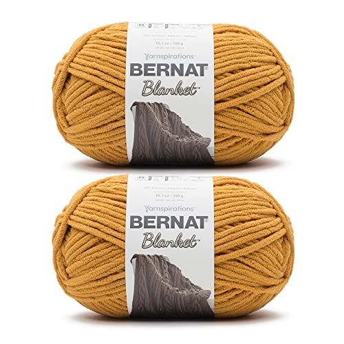 Bernat Blanket Burnt Mustard Garn – 2 Packungen mit 300 g – Polyester – 6 super sperrig – 220 Meter – Stricken/Häkeln Bernat Blanket Burnt Mustard Garn – 2 Packungen mit 300 g – Polyester – 6 super sperrig – 220 Meter – Stricken/Häkeln von Bernat