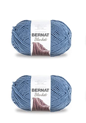 Bernat Blanket Country Blue Garn – 2 Packungen mit 300 g – Polyester – 6 Super Bulky – 220 Meter – Stricken/Häkeln von Bernat