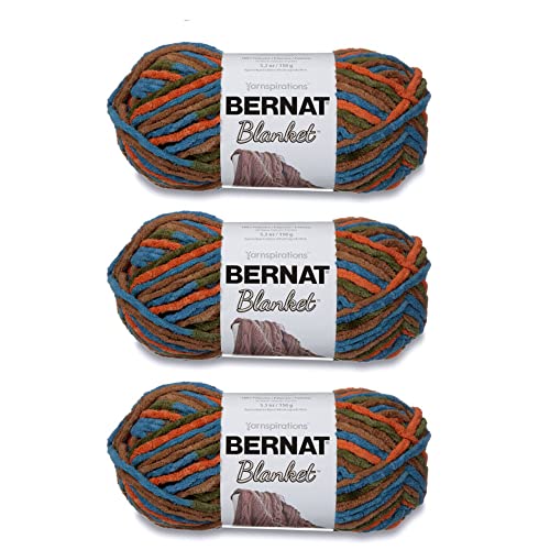 Bernat Blanket Cozy Cabin Garn – 3 Packungen mit 150 g – Polyester – 6 super sperrig – 90 m – Stricken/Häkeln von Bernat