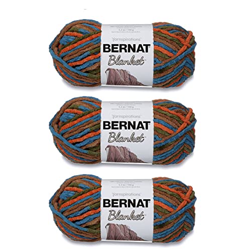 Bernat Blanket Cozy Cabin Garn – 3 Packungen mit 150 g – Polyester – 6 super sperrig – 90 m – Stricken/Häkeln Bernat Blanket Cozy Cabin Garn – 3 Packungen mit 150 g – Polyester – 6 super sperrig – 90 m – Stricken/Häkeln von Bernat