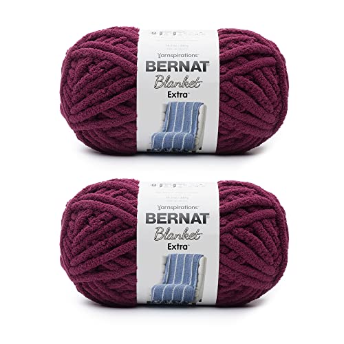 Bernat Blanket Extra Burgundy Plum Garn – 2 Packungen mit 300 g – Polyester – 7 Jumbo – 97 Meter – Stricken/Häkeln Bernat Blanket Extra Burgundy Plum Garn – 2 Packungen mit 300 g – Polyester – 7 Jumbo – 97 Meter – Stricken/Häkeln von Bernat
