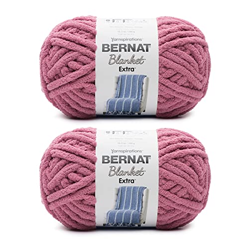 Bernat Blanket Extra Burnt Rose Garn – 2 Packungen mit 300 g – Polyester – 7 Jumbo – 97 Meter – Stricken/Häkeln von Bernat