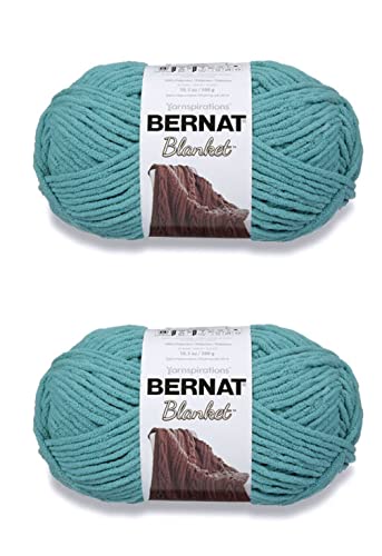 Bernat Blanket Light Teal Garn – 2 Packungen mit 300 g – Polyester – 6 Super Bulky – 220 Meter – Stricken/Häkeln von Bernat