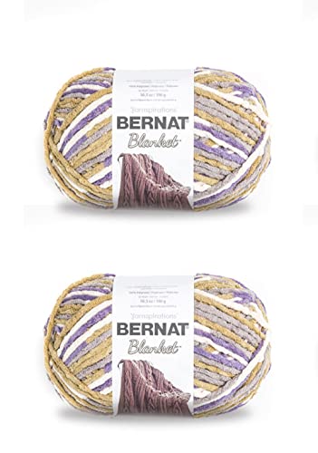 Bernat Blanket Lilac Bush Garn – 2 Packungen mit 300 g – Polyester – 6 Super Bulky – 220 Meter – Stricken/Häkeln von Bernat