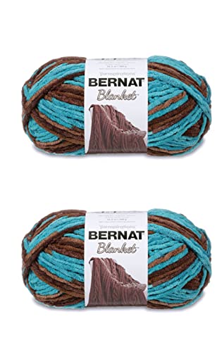 Bernat Blanket Mallard Wood Garn – 2 Packungen mit 300 g – Polyester – 6 super sperrig – 220 Meter – Stricken/Häkeln von Bernat